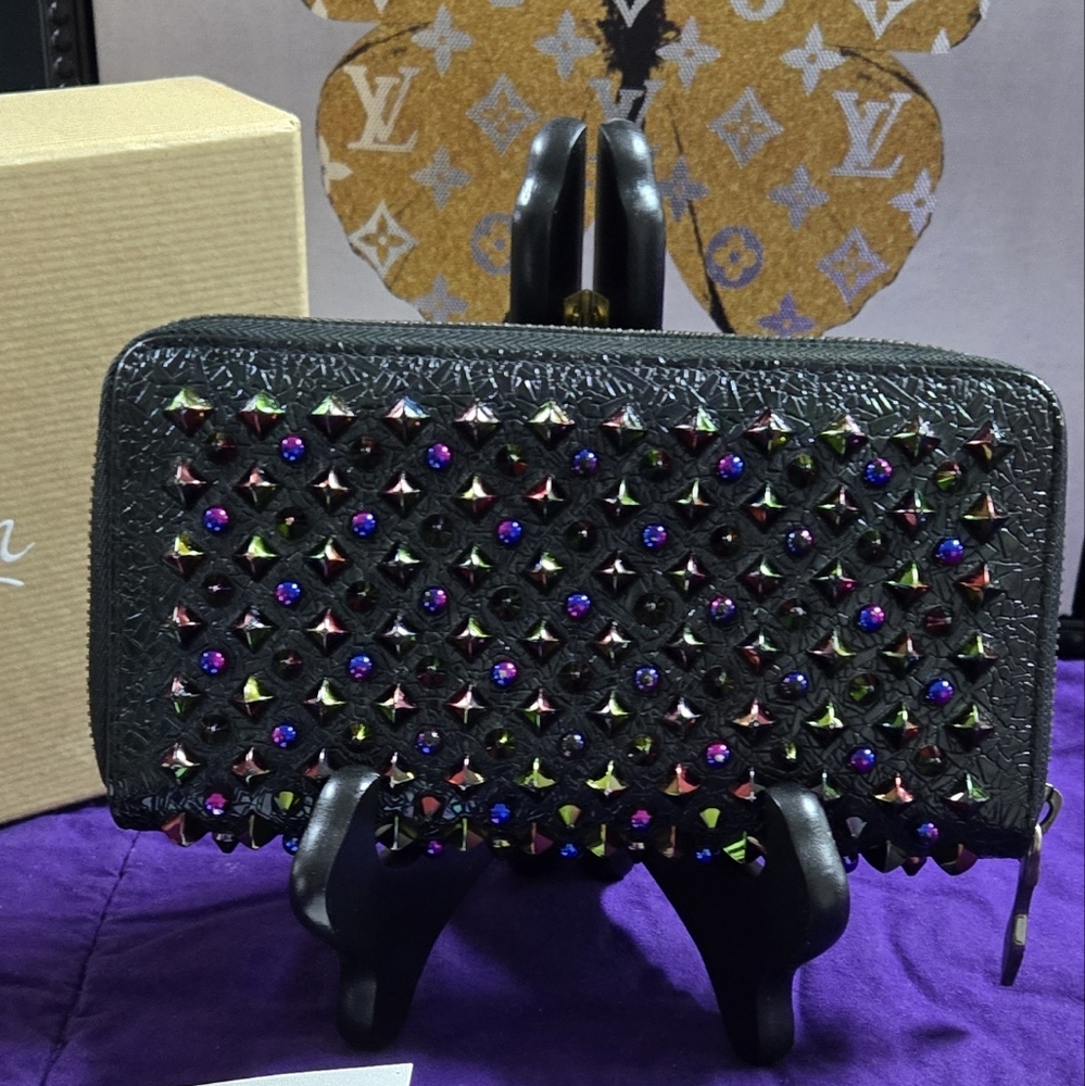 Christian Louboutin Panettone Multicolor Studded Wallet - Picture 2 of 15